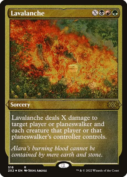Lavalanche, Magic card 2X2 516 — Double Masters 2022 set