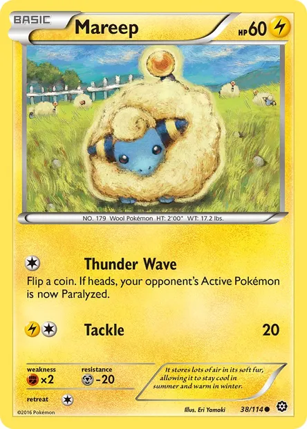 Mareep, Pokémon card STS 38 — Steam Siege set