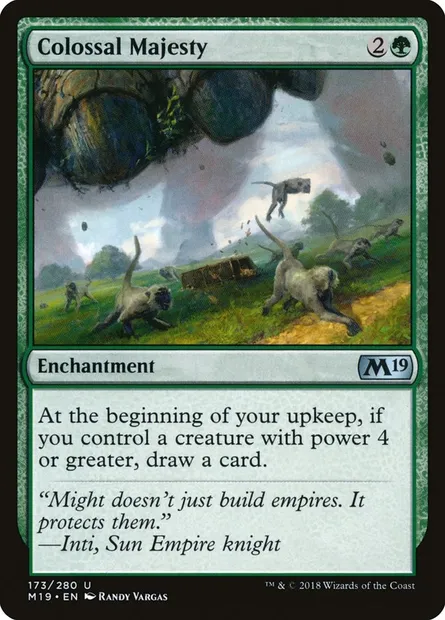 Colossal Majesty, Magic card M19 173 — Core Set 2019 set