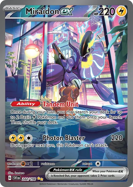 Miraidon ex, Pokémon card SVI 244 — Scarlet & Violet set
