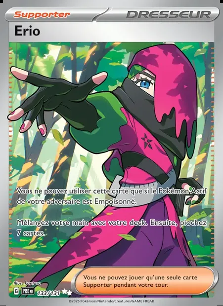 Erio, carte Pokémon PRE 133 — extension Évolutions Prismatiques