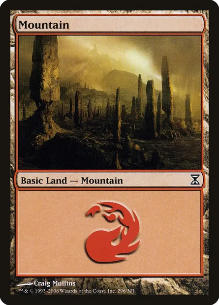 Mountain, Magic card TSP 296 — Time Spiral set