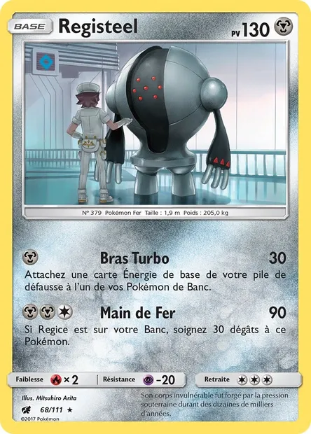 Registeel, carte Pokémon CIN 68 — extension Invasion Carmin