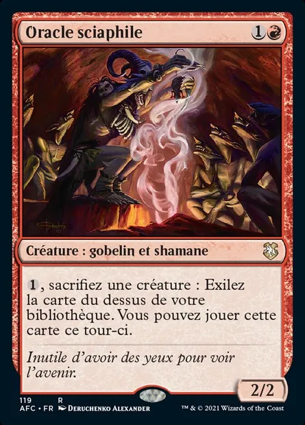 Oracle sciaphile, carte Magic AFC 119 — extension Forgotten Realms Commander