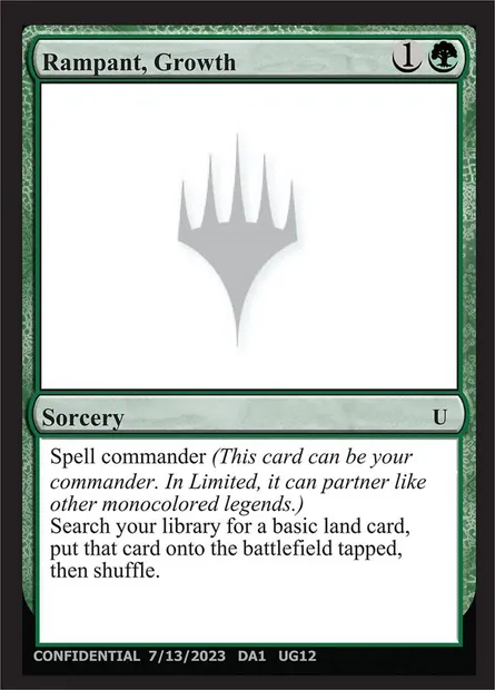Rampant, Growth, Magic card UNK UG12 — Unknown Event set