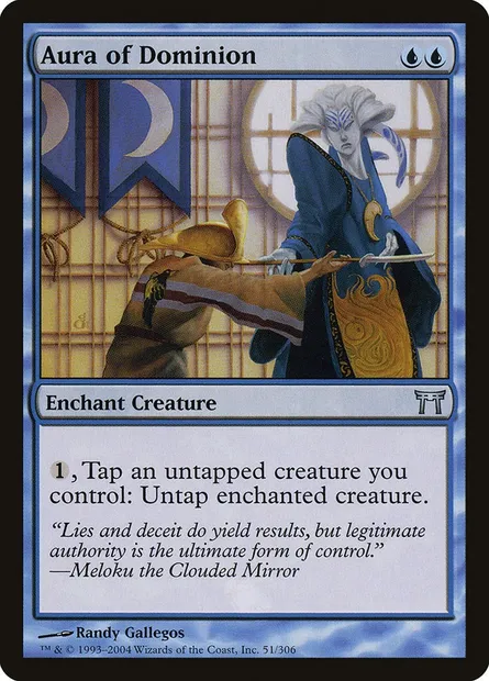 Aura of Dominion, Magic card CHK 51 — Champions of Kamigawa set