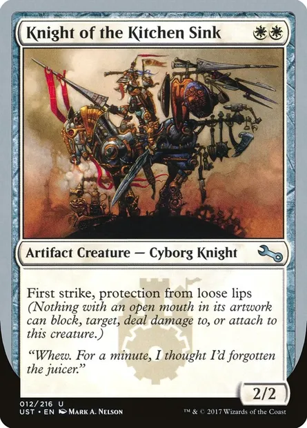 Knight of the Kitchen Sink, Magic card UST 12c — Unstable set