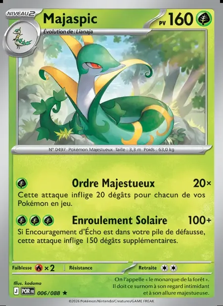 Majaspic, carte Pokémon POR 006 — extension Équilibre Parfait