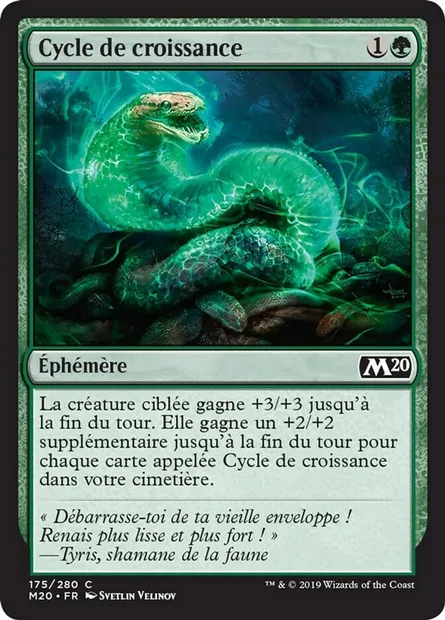 Cycle de croissance, carte Magic M20 175 — extension Core Set 2020