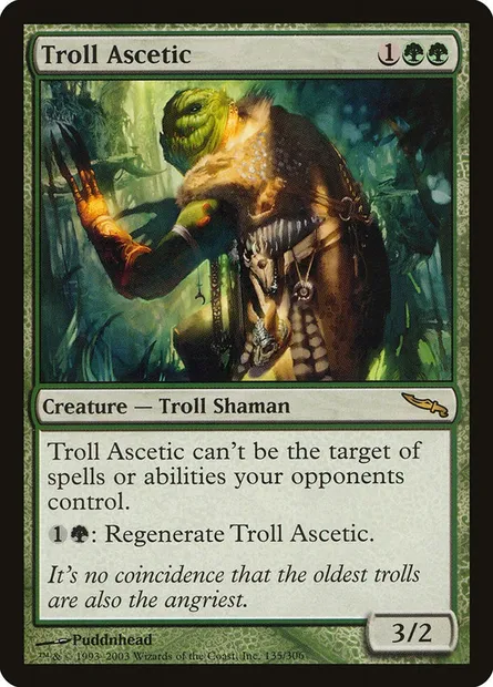 Troll Ascetic, Magic card MRD 135 — Mirrodin set