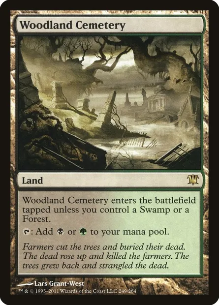 Woodland Cemetery, Magic card ISD 249 — Innistrad set