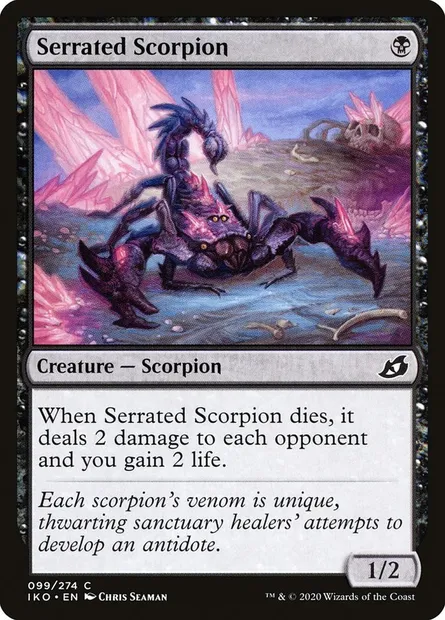 Serrated Scorpion, Magic card IKO 99 — Ikoria: Lair of Behemoths set