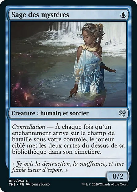 Sage des mystères, carte Magic THB 62 — extension Theros Beyond Death