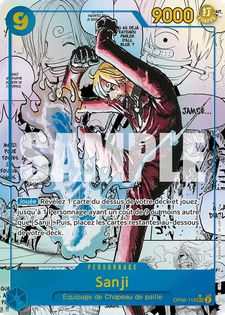 Sanji, carte One Piece OP06-119 — extension ONE PIECE CARD THE BEST