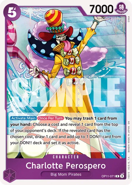 Charlotte Perospero, One Piece card OP11-071 — A FIST OF DIVINE SPEED set
