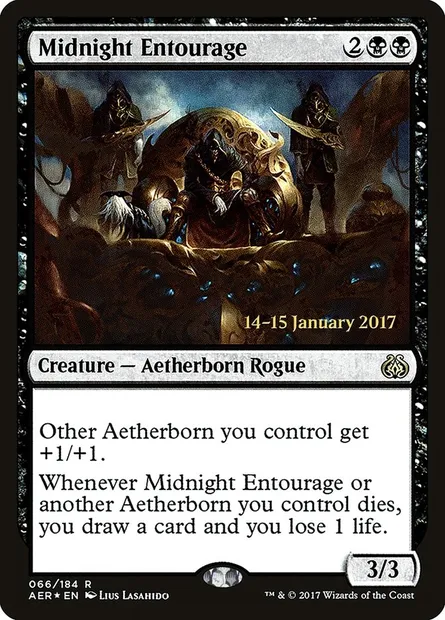 Midnight Entourage, Magic card PAER 66s — Aether Revolt Promos set