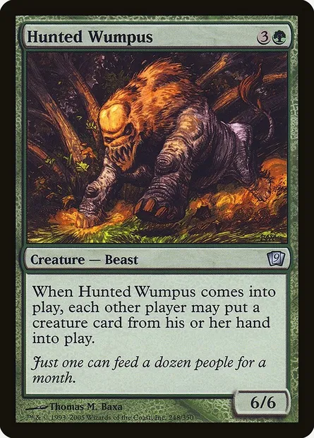 Hunted Wumpus, Magic card 9ED 248★ — Ninth Edition set