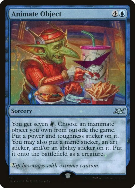 Animate Object, carte Magic UNF 319 — extension Unfinity
