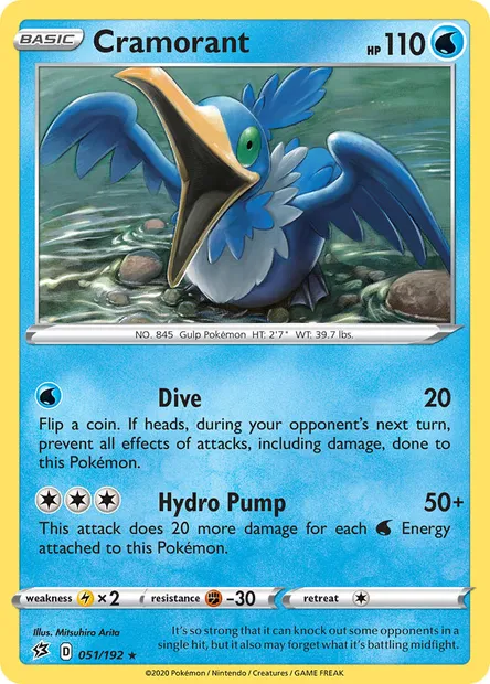 Cramorant, Pokémon card RCL 51 — Rebel Clash set