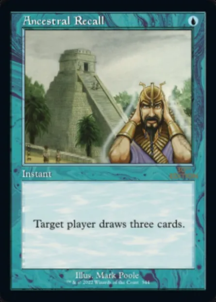 Ancestral Recall, carte Magic 30A 344 — extension 30th Anniversary Edition