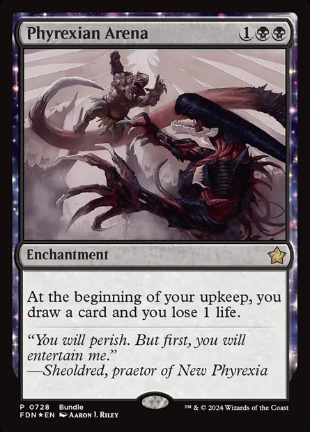 Phyrexian Arena, Magic card FDN 728 — Foundations set