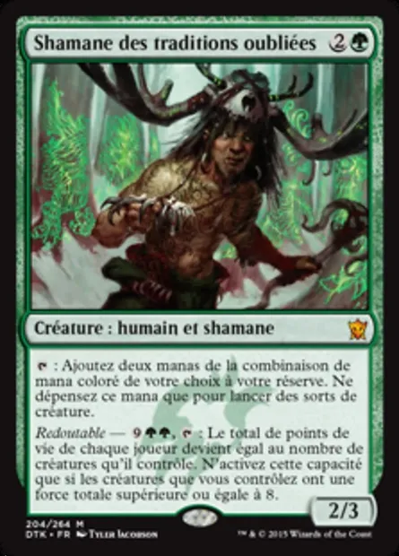 Shamane des traditions oubliées, carte Magic DTK 204 — extension Les Dragons de Tarkir