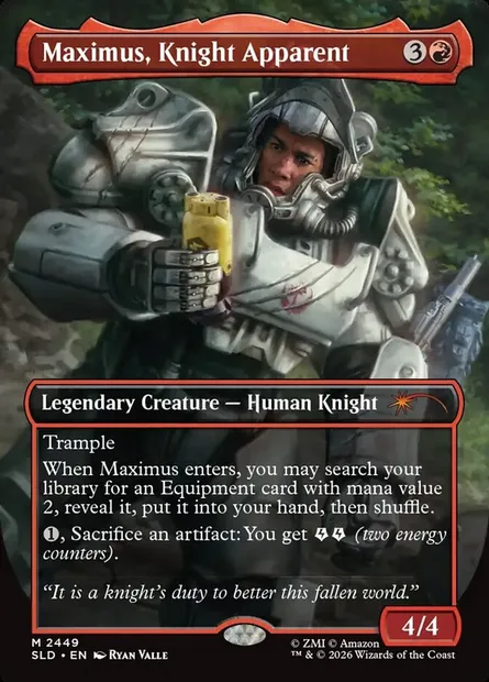 Maximus, Knight Apparent, carte Magic SLD 2449 — extension Secret Lair Drop