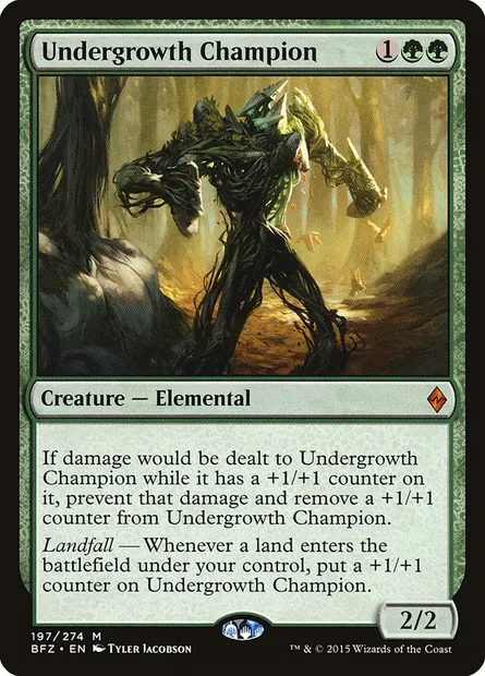 Undergrowth Champion, Magic card BFZ 197 — Battle for Zendikar set