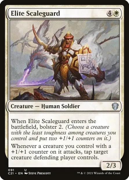 Elite Scaleguard, Magic card C21 91 — Commander 2021 set
