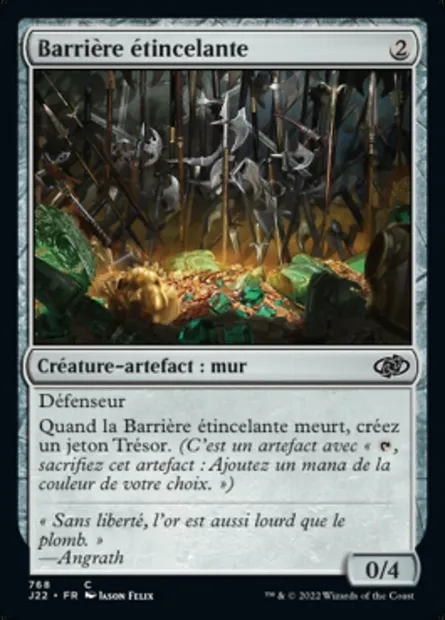 Barrière étincelante, carte Magic J22 768 — extension Jumpstart 2022