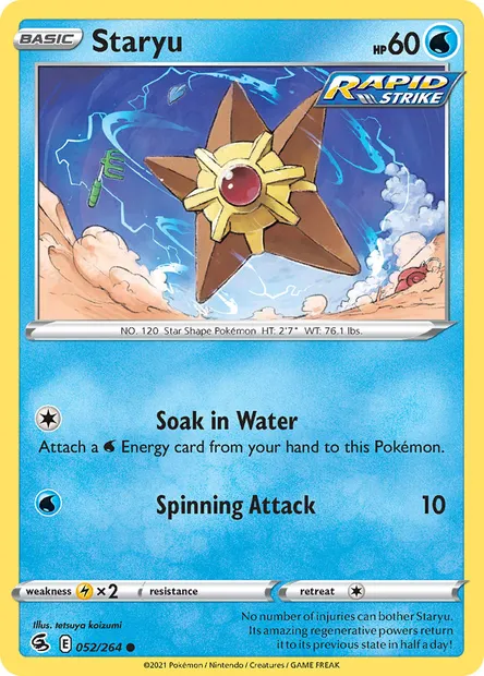 Staryu, Pokémon card FST 52 — Fusion Strike set