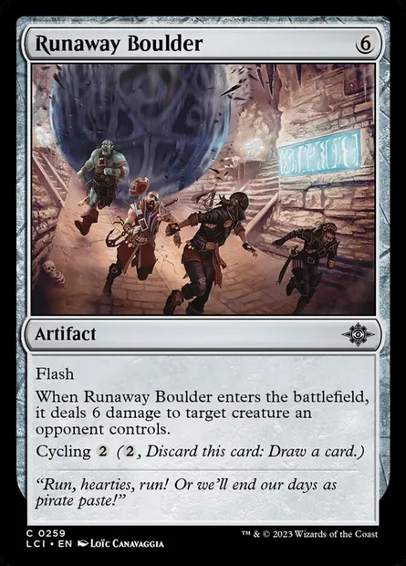Runaway Boulder, Magic card LCI 259 — The Lost Caverns of Ixalan set