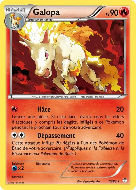 Galopa, carte Pokémon GEN 15 — extension Générations