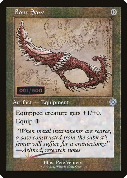 Bone Saw, Magic card BRR 70z — The Brothers' War Retro Artifacts set