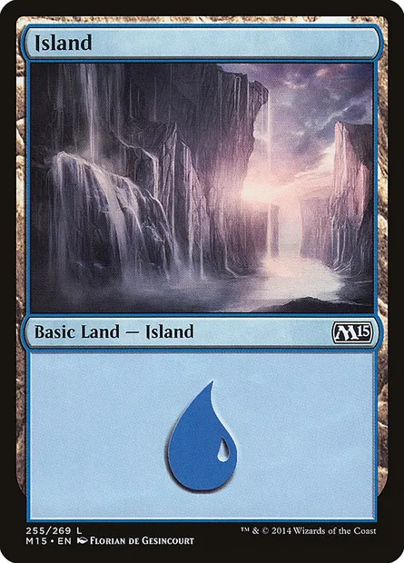 Island, Magic card M15 255 — Magic 2015 set