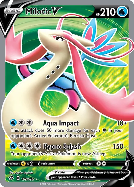 Milotic V, Pokémon card RCL 179 — Rebel Clash set