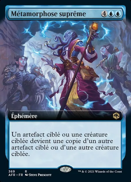 Métamorphose suprême, carte Magic AFR 369 — extension Forgotten Realms: Aventures dans les Royaumes Oubliés