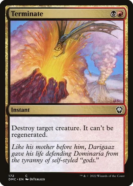 Terminate, Magic card DMC 172 — Dominaria United Commander set