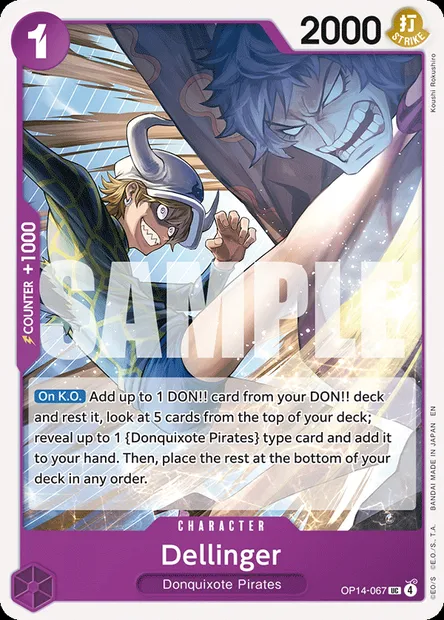 Dellinger, One Piece card OP14-067 — THE AZURE SEA’S SEVEN set