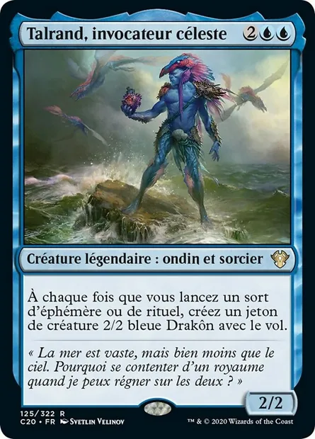 Talrand, invocateur céleste, carte Magic C20 125 — extension Commander 2020