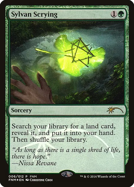 Sylvan Scrying, Magic card F16 6 — Friday Night Magic 2016 set