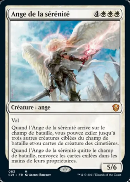 Ange de la sérénité, carte Magic C21 83 — extension Commander 2021