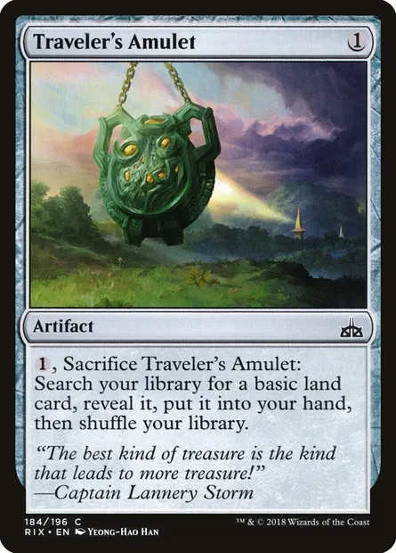 Traveler's Amulet, Magic card RIX 184 — Rivals of Ixalan set
