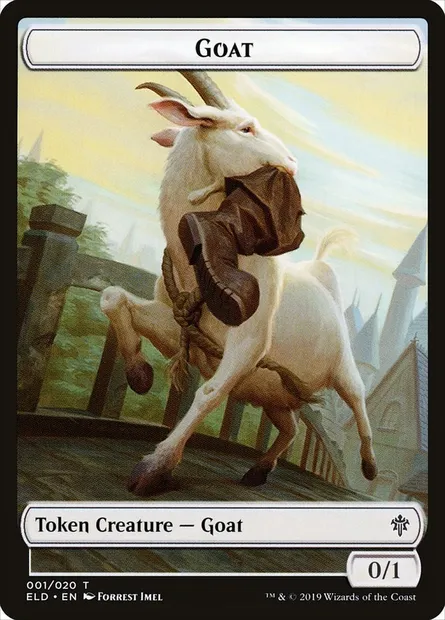 Goat, carte Magic TELD 1 — extension Throne of Eldraine Tokens