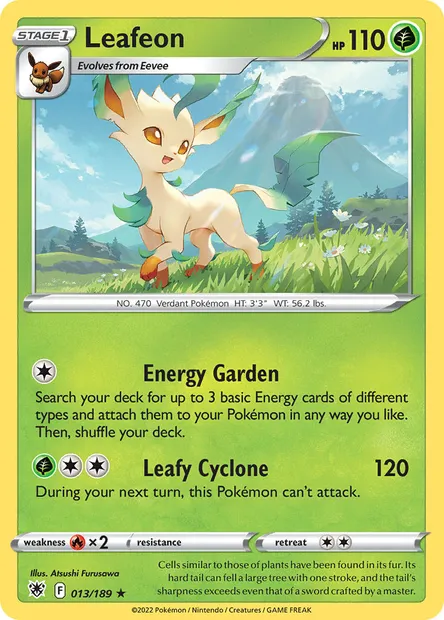 Leafeon, Pokémon card ASR 013 — Astral Radiance set