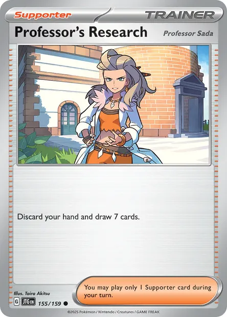 Professor's Research, Pokémon card JTG 155 — Journey Together set