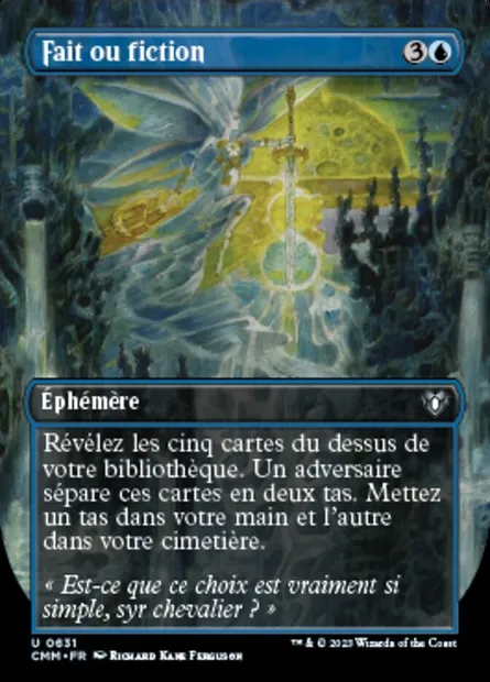 Fait ou fiction, carte Magic CMM 631 — extension Commander Masters