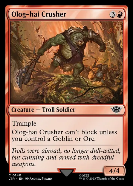 Olog-hai Crusher, Magic card LTR 140 — The Lord of the Rings: Tales of Middle-earth set