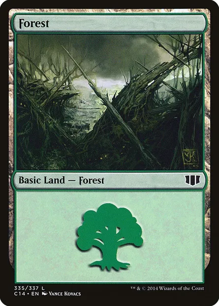 Forest, Magic card C14 335 — Commander 2014 set