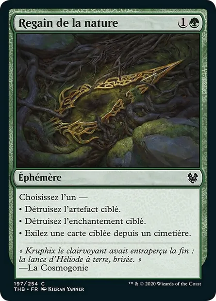 Regain de la nature, carte Magic THB 197 — extension Theros Beyond Death